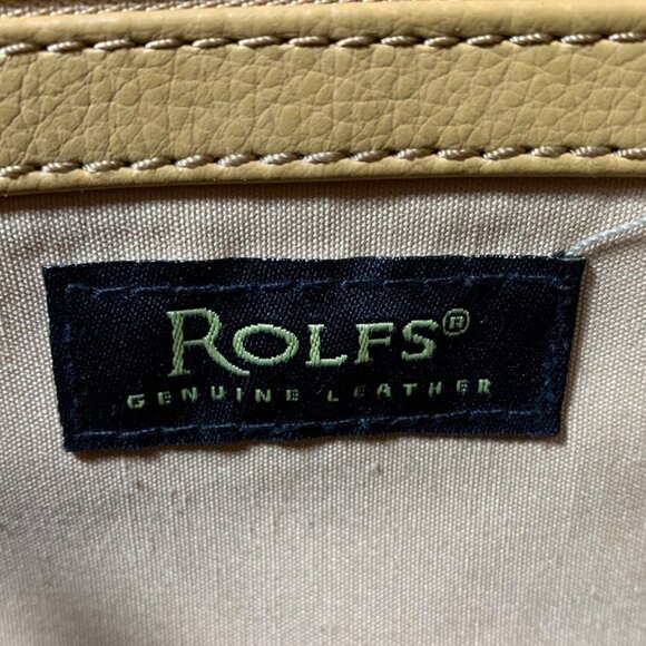 Vintage ROLFS Cognac Leather Shoulder Bag Three Compartments + Pockets - Picture 9 of 13